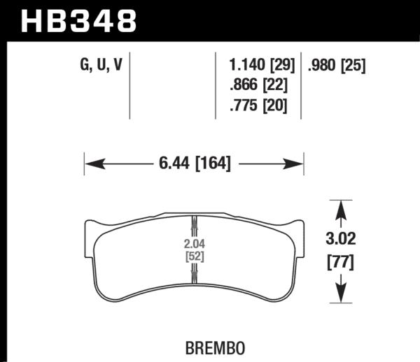 HB348S1.14 - Hawk HT-10 Brake Pads; - Image 3