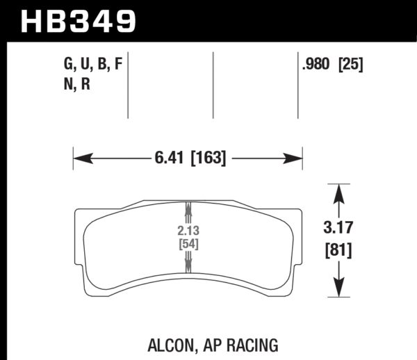 HB349D.980 - Hawk ER-1 Brake Pads; Front - Image 3