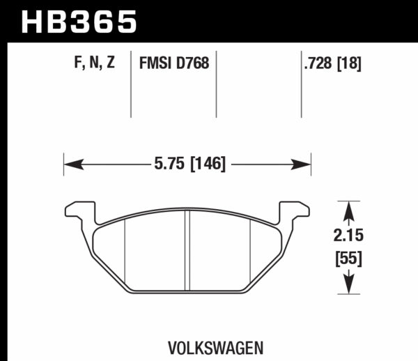 HB365B.728 - Hawk HPS 5.0 Brake Pads; Front - Image 3