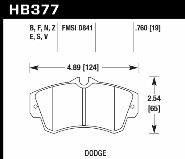 HB377F.760 - Hawk HPS Brake Pads; Front - Image 3