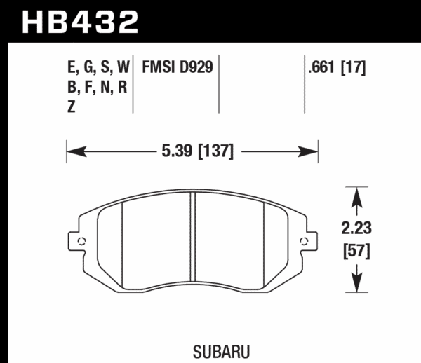 HB432D.661 - Hawk ER-1 Brake Pads; Front - Image 3