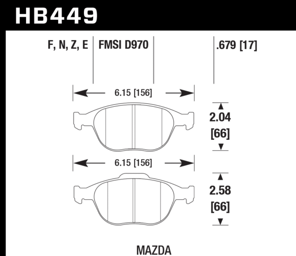 HB449B.679 - Hawk HPS 5.0 Brake Pads; Front - Image 3