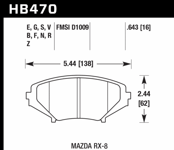 HB470E.643 - Hawk Blue 9012 Brake Pads; Front - Image 3