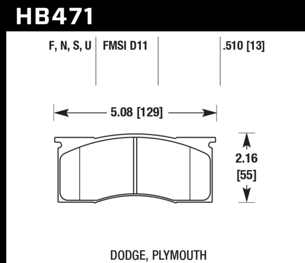 HB471B.510 - Hawk HPS 5.0 Brake Pads; Front - Image 3