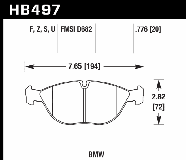 HB497B.776 - Hawk HPS 5.0 Brake Pads; Front - Image 3