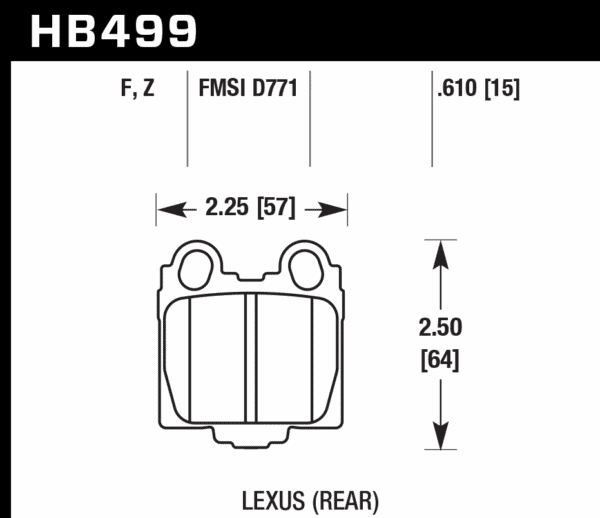 HB499B.610 - Hawk HPS 5.0 Brake Pads; Rear - Image 3