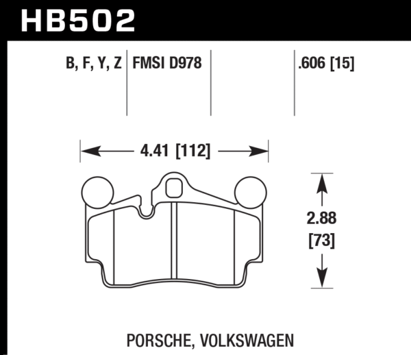 HB502Y.606 - Hawk LTS Brake Pads; Rear - Image 3