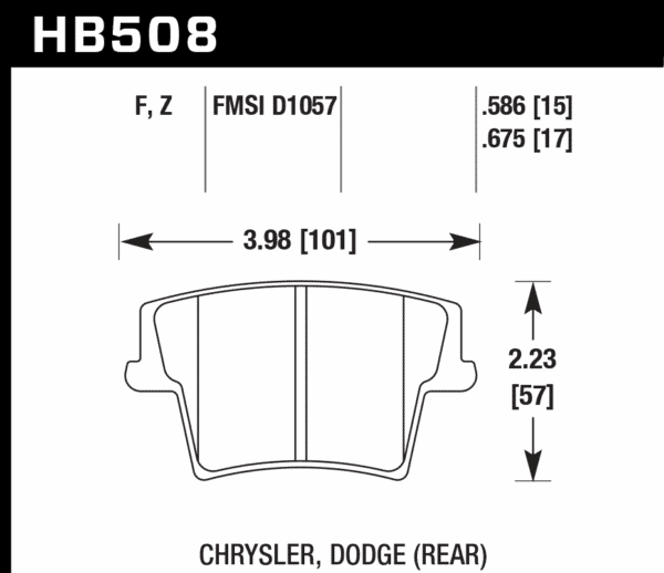 HB508B.675 - Hawk HPS 5.0 Brake Pads; Rear - Image 3