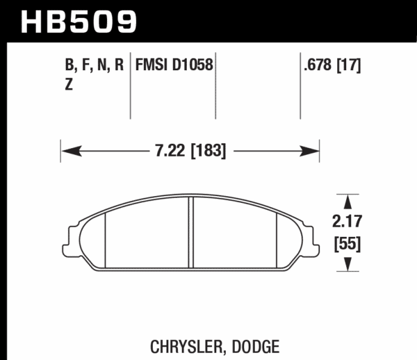 HB509F.678 - Hawk HPS Brake Pads; Front - Image 3