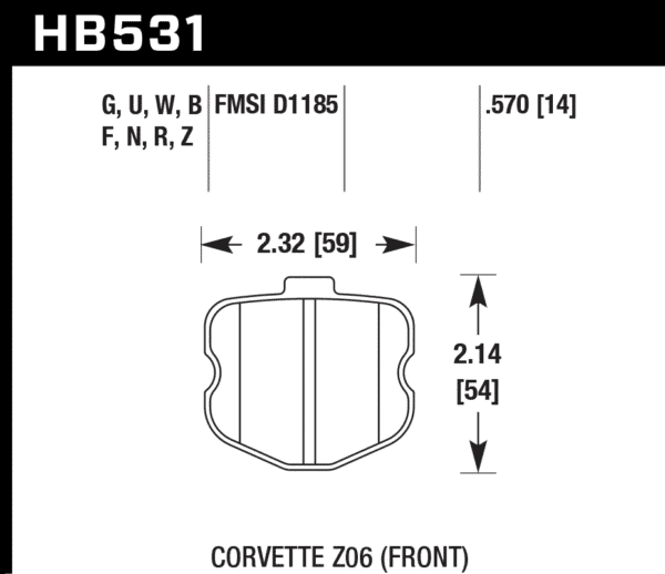 HB531Q.570 - Hawk DTC-80 Brake Pads; Front - Image 3