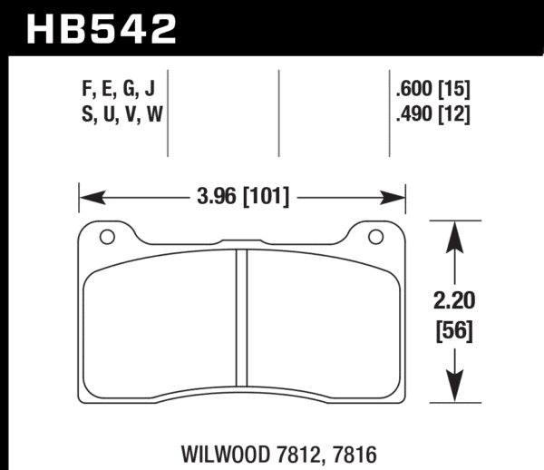 HB542W.490 - Hawk DTC-30 Brake Pads; - Image 3