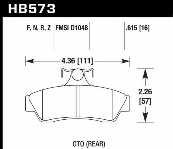 HB573B.615 - Hawk HPS 5.0 Brake Pads; Rear - Image 3