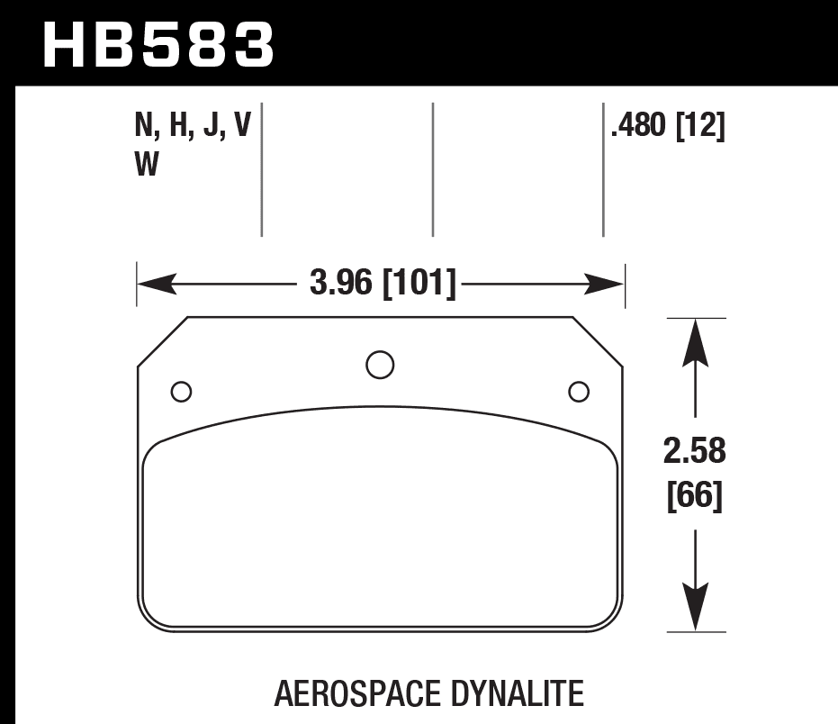 HB583J.480 - Hawk DR-97 Brake Pads; - Image 3