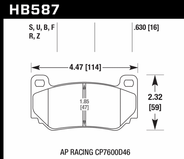 HB587U.630 - Hawk DTC-70 Brake Pads; - Image 3