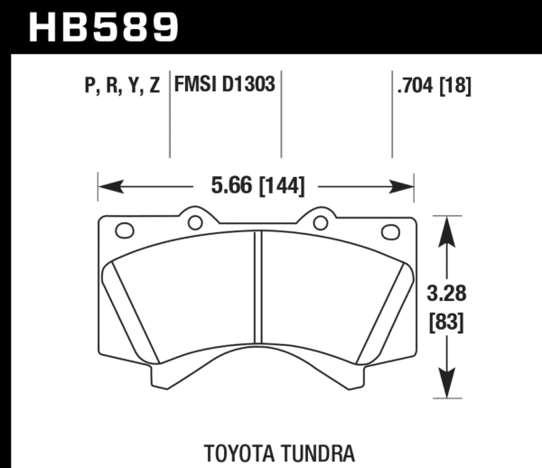 HB589N.704 - Hawk HP Plus Brake Pads; Front - Image 3
