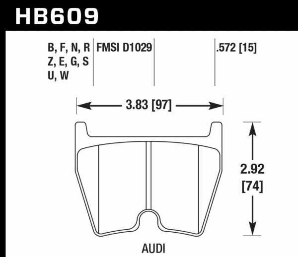 HB609G.572 - Hawk DTC-60 Brake Pads; Front - Image 3