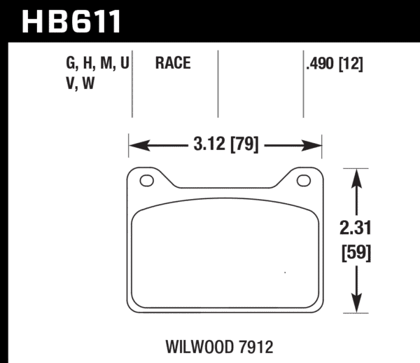 HB611D.490 - Hawk ER-1 Brake Pads; - Image 3