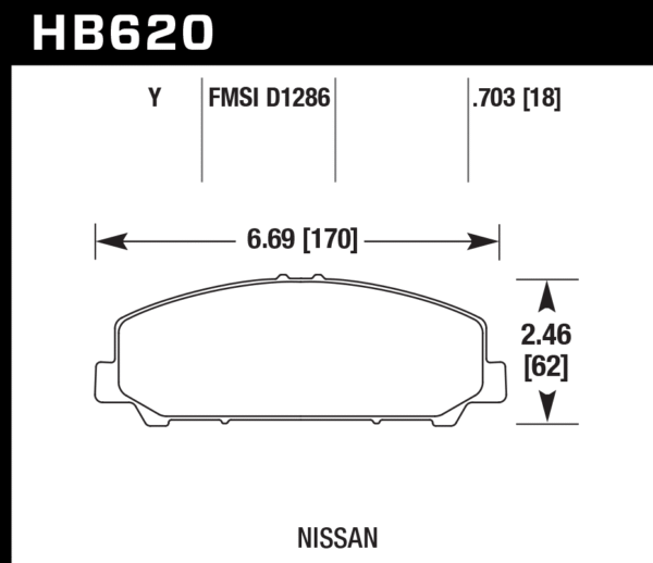 HB620Y.703 - Hawk LTS Brake Pads; Front - Image 3