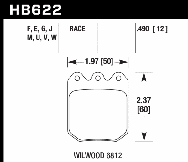 HB622U.490 - Hawk DTC-70 Brake Pads; - Image 3