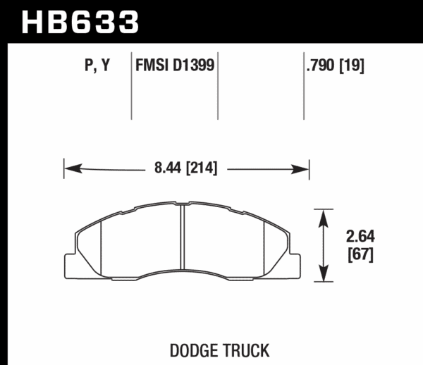HB633Y.790 - Hawk LTS Brake Pads; Front - Image 3