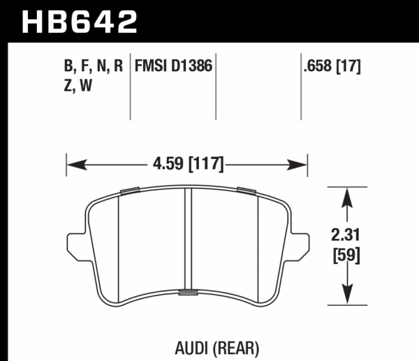 HB642B.658 - Hawk HPS 5.0 Brake Pads; Rear - Image 3