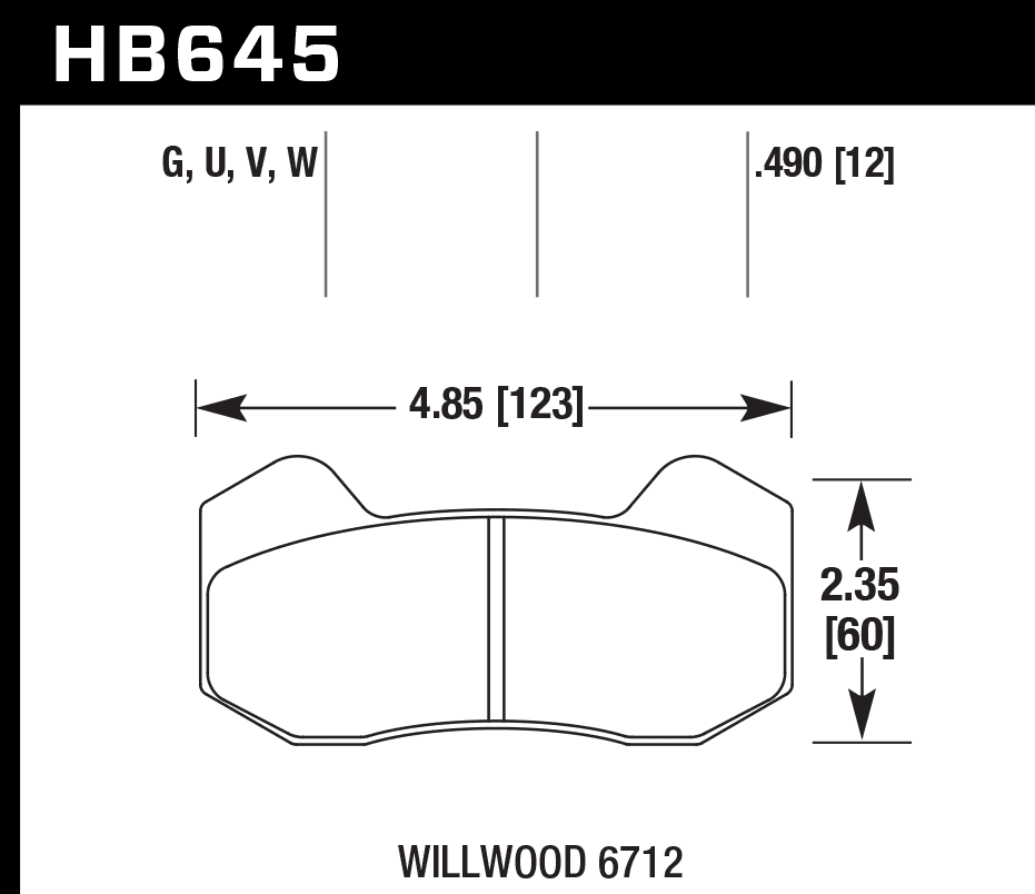 HB645D.490 - Hawk ER-1 Brake Pads; - Image 3