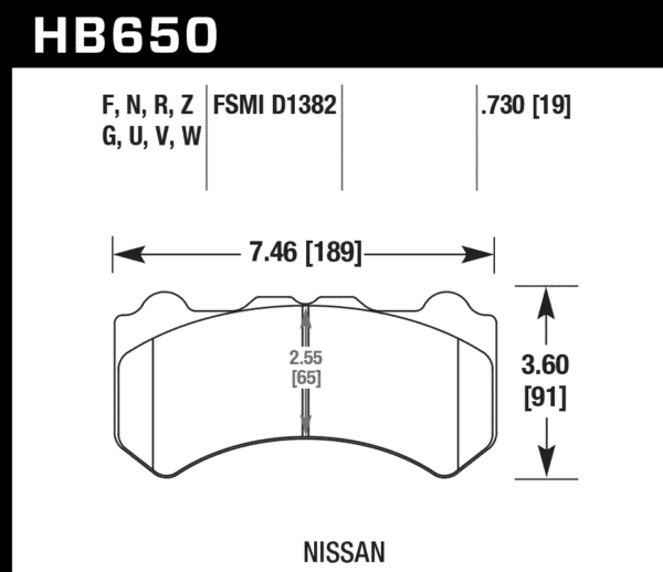 HB650F.730 - Hawk HPS Brake Pads; Front - Image 3