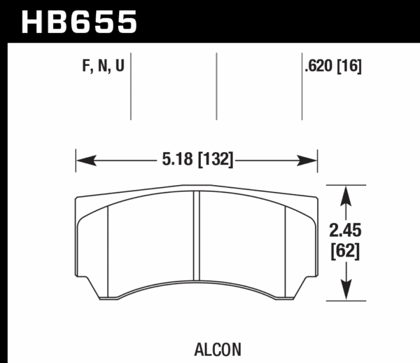 HB655U.620 - Hawk DTC-70 Brake Pads; - Image 3