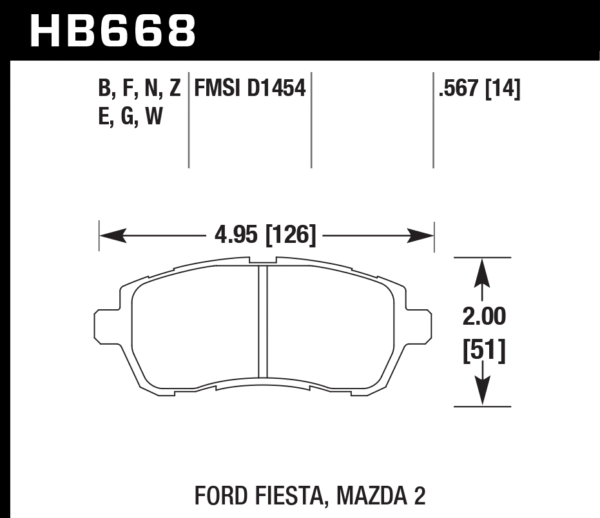 HB668E.567 - Hawk Blue 9012 Brake Pads; Front - Image 3