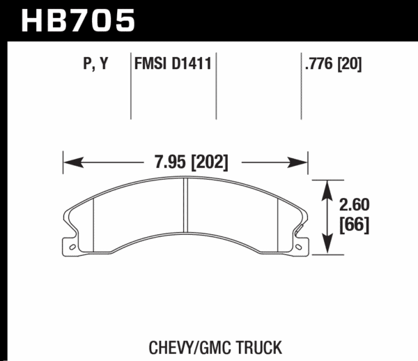 HB705P.776 - Hawk SuperDuty Brake Pads; Front - Image 3