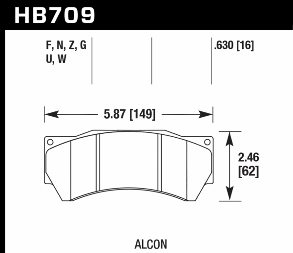 HB709F.630 - Hawk HPS Brake Pads; - Image 3