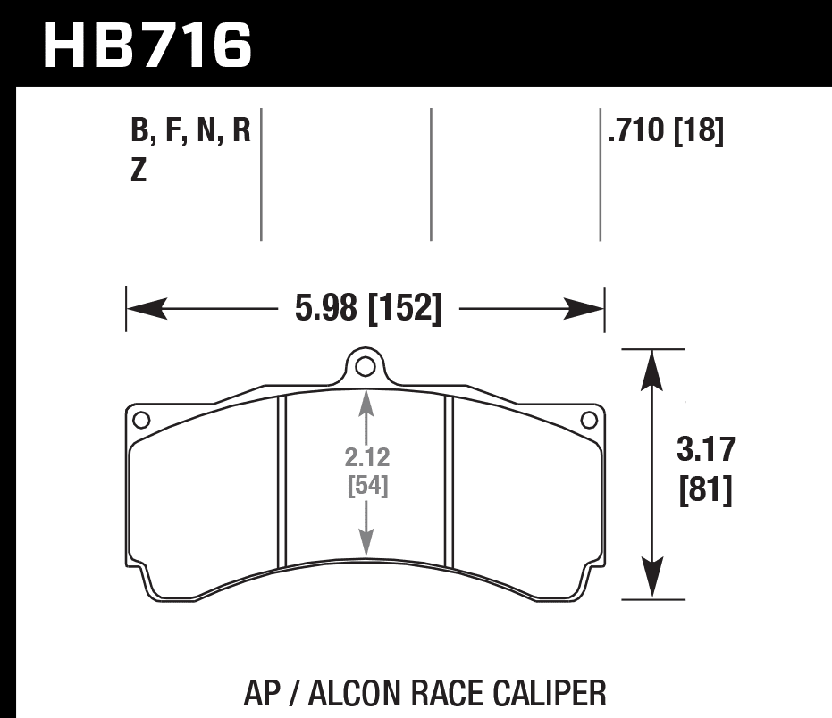 HB716F.710 - Hawk HPS Brake Pads; - Image 3