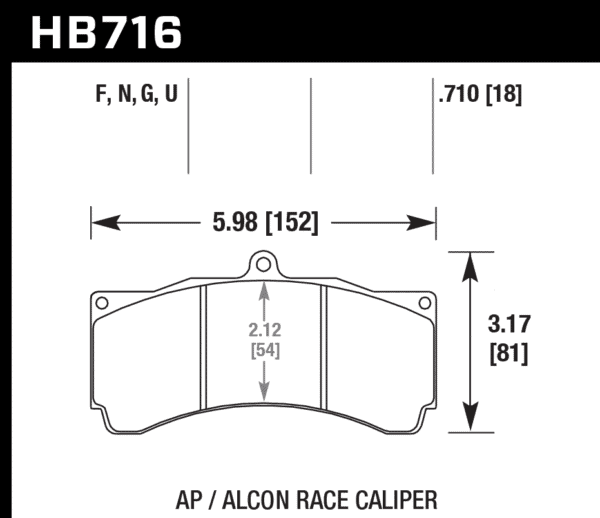 HB716G.710 - Hawk DTC-60 Brake Pads; - Image 3