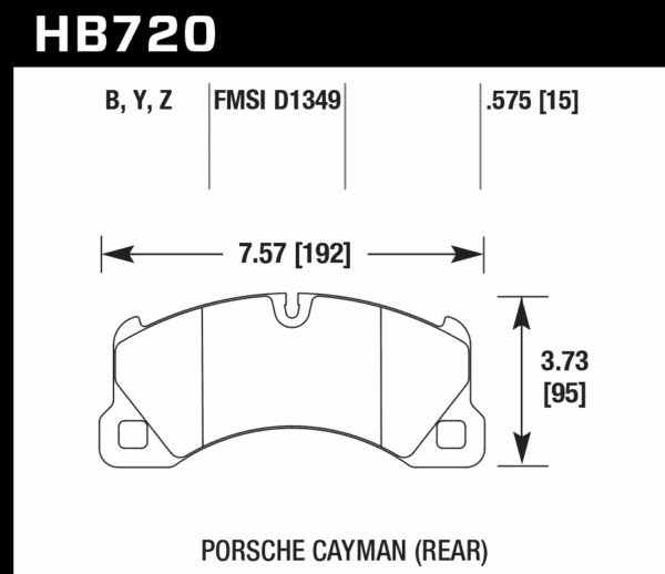 HB720Y.575 - Hawk LTS Brake Pads; Front - Image 3