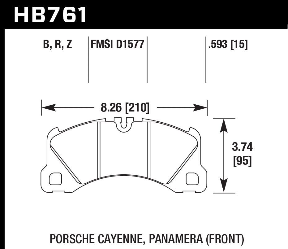 HB761B.593 - Hawk HPS 5.0 Brake Pads; Front - Image 3