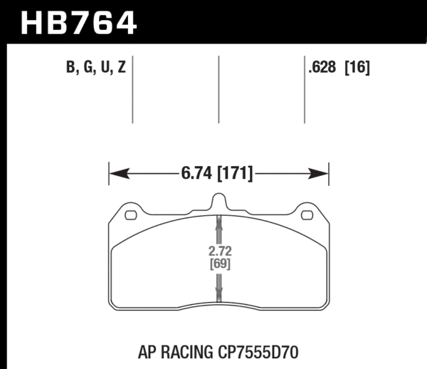 HB764B.628 - Hawk HPS 5.0 Brake Pads; - Image 3