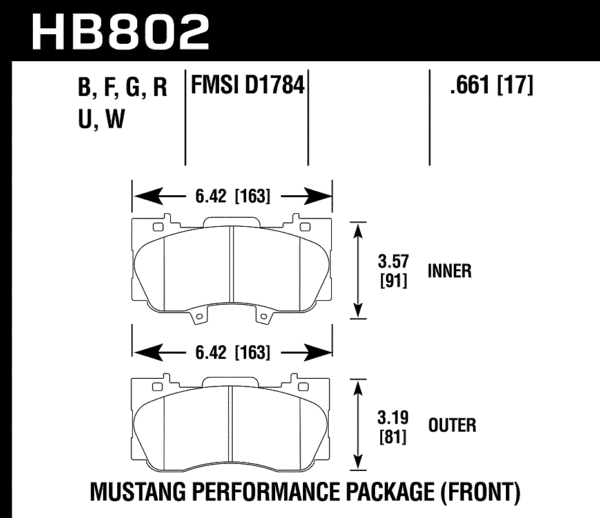 HB802B.661 - Hawk HPS 5.0 Brake Pads; Front - Image 3