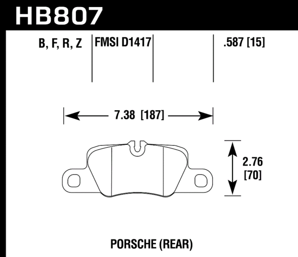 HB807N.587 - Hawk HP Plus Brake Pads; Rear - Image 3