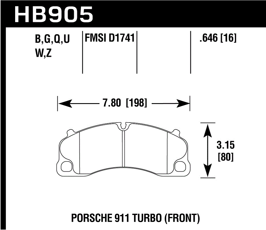 HB905G.646 - Hawk DTC-60 Brake Pads; Front - Image 3