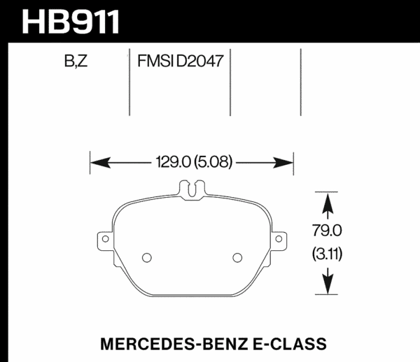 HB911B.654 - Hawk HPS 5.0 Brake Pads; Rear - Image 3