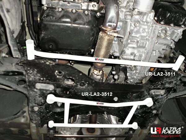Citroen C4 Spacetourer 1.6 18+/Peugeot 308 1.6 14-21 2WD UltraRacing 4-Point Front Lower Brace (3512)