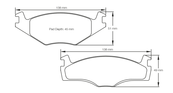 E401129010 - Pagid RSL 29 Brake Pads; Front - Image 2