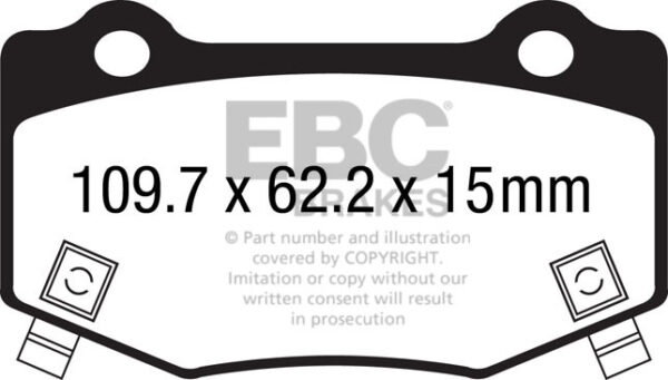 DP83023RPX - EBC RP-X Brake Pads; Rear - Image 4