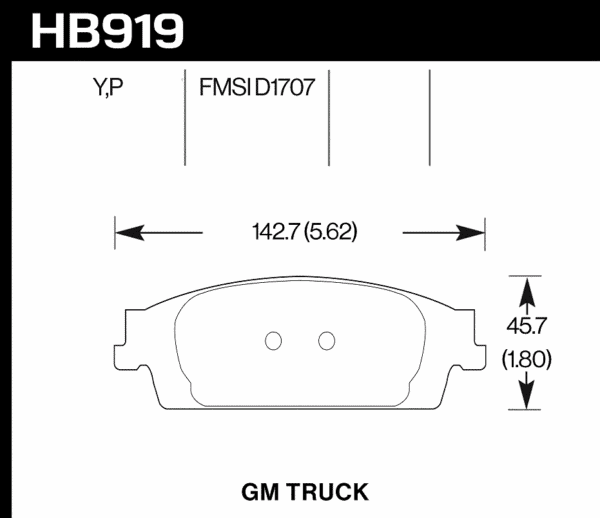 HB919P.670 - Hawk SuperDuty Brake Pads; Rear - Image 2