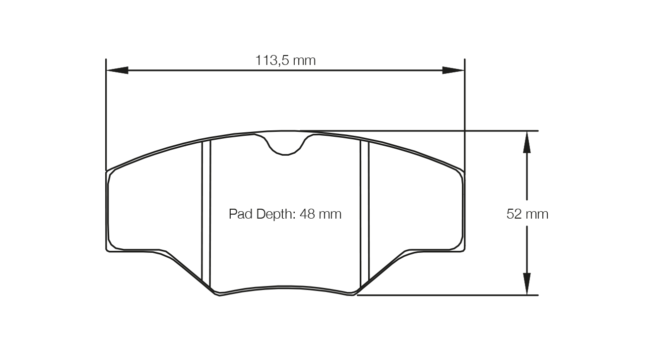 S1265H03001 - Pagid RSH 3 Brake Pads; Front - Image 2