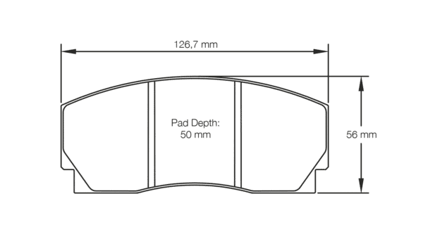 S1269H42001 - Pagid RSH 42 Brake Pads; Rear - Image 2