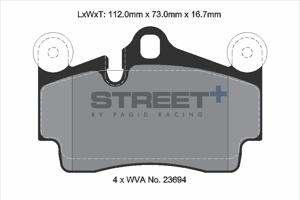 T8039SP2001 - Pagid Street+ Brake Pads; Rear - Image 2
