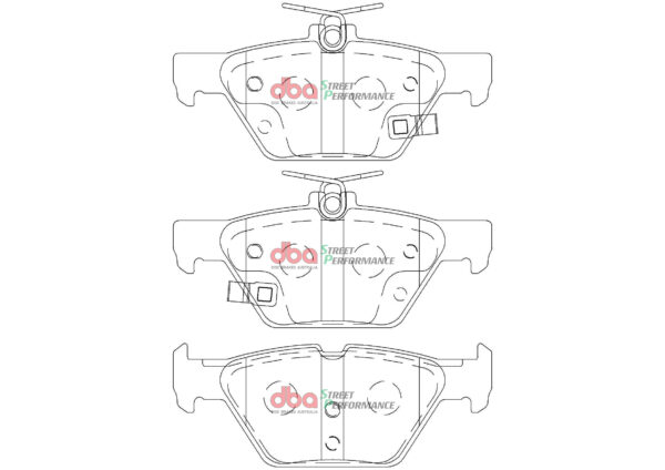DB2398SP - DBA Street Performance Brake Pads; Rear - Image 3