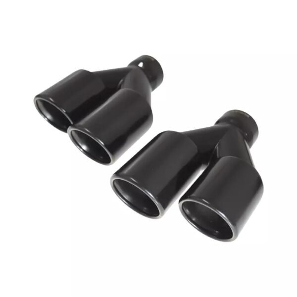 Black exhaust tips set slant cut D-76mm - Image 2