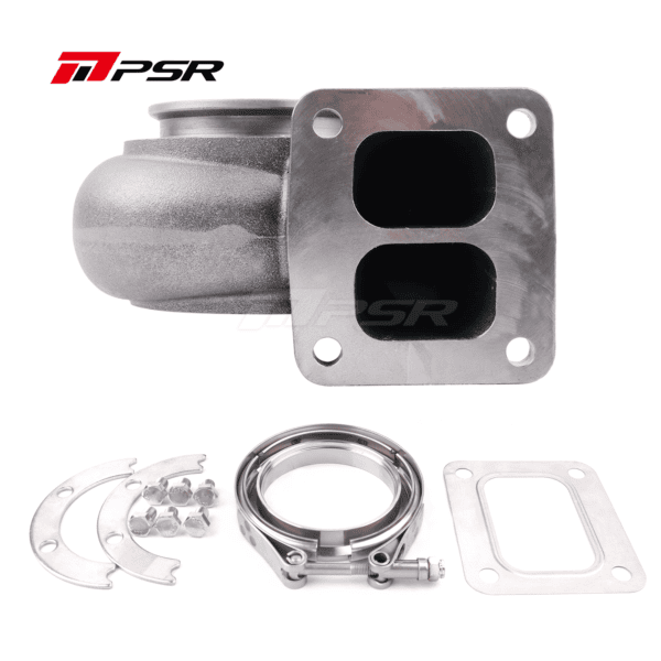 Turbine Housing Drop in Precision PTE Ball Bearing Turbo 6870 - 1.0A/R, T4 Divided Inelt, V-band Outlet
